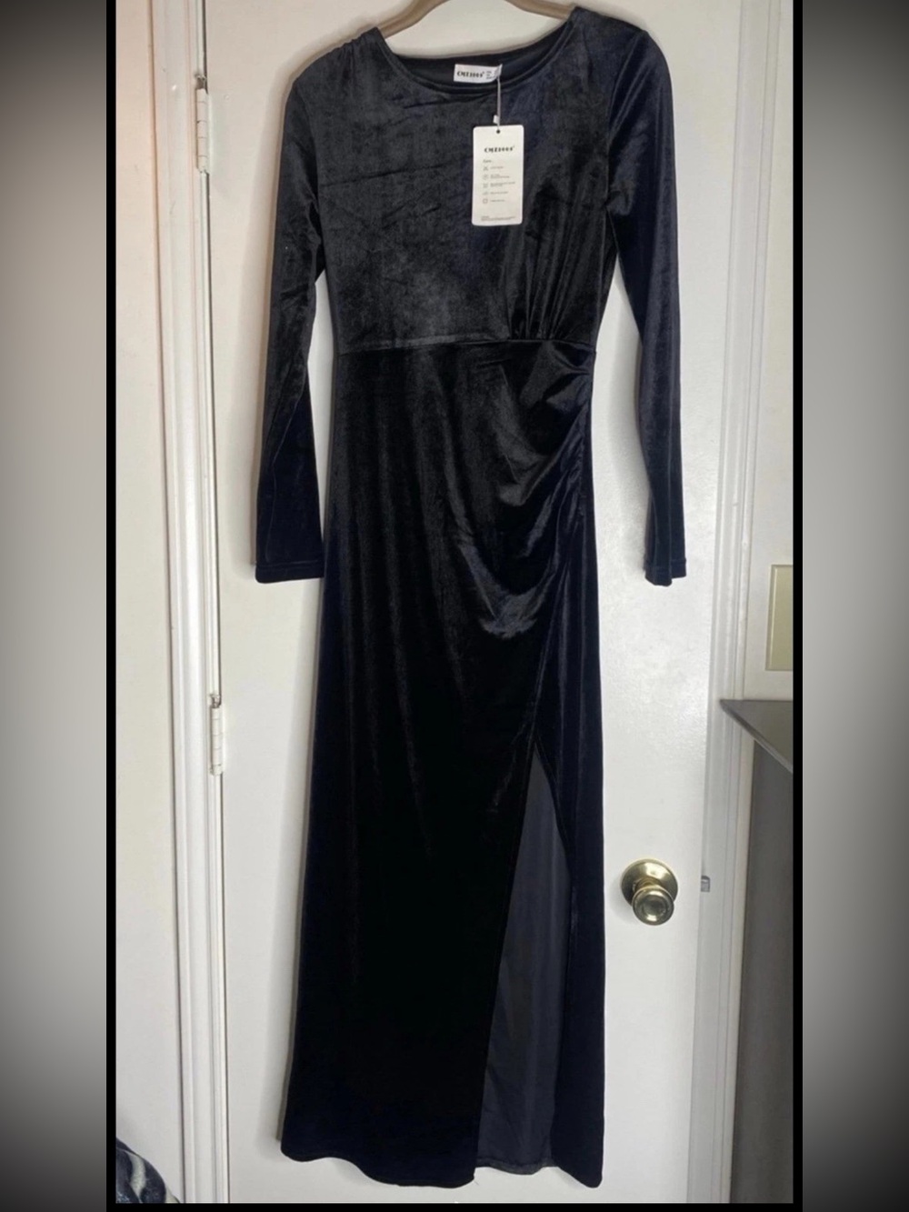 BNWT CMZ2005 Velvet Maxi Dress Womens X Small